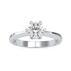 0.92 CT Moissanite Round Brilliant Cut Tapered Shank Six Prong Solitaire Ring
