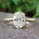 Gorgeous 1.55 CT Oval Cut Colorless Moissanite Solitaire Engagement Ring