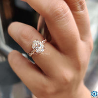 Oval Cut Moissanite Rope Pavé Ring 2.2 TCW