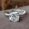 Cushion Cut Moissanite Solitaire Ring 2.5 CT