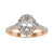 Vintage Style 1.71 TCW Oval Cut Colorless Moissanite Engagement Ring