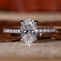 oval lab grown diamond ring