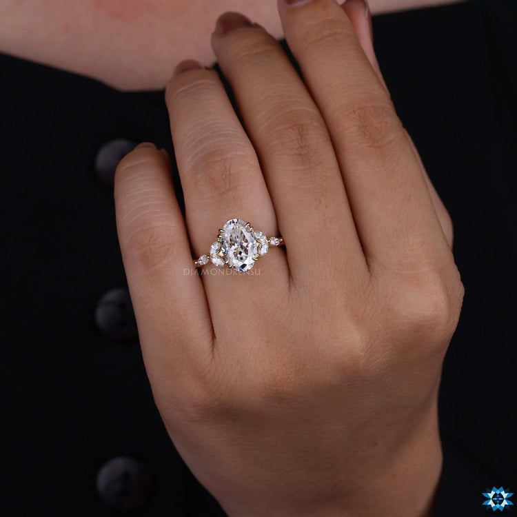 rensu cut moissanite engagement ring