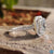 4.25 TCW Radiant Cut Light Gray Moissanite Halo Engagement Ring
