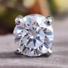 Scroll Basket Set 1.16 CT Round Moissanite Diamond Solitaire Pendant