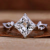 Princess Cut Lab-Grown Diamond Unique Twisted Shank Ring 2 CT