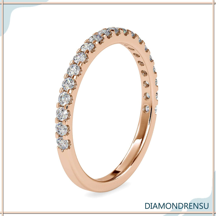 rose gold wedding bands - diamondrensu