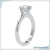 1.18 CT Round Brilliant Cut Decorative Prongs Moissanite Solitaire Ring