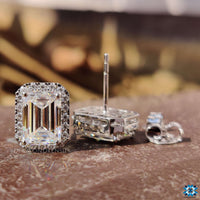 moissanite earrings screw back - diamondrensu