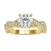 1.49 TCW Round Brilliant Cut Interwind Twisted Shank Moissanite Wedding Ring