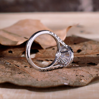 Oval Lab-Grown Diamond Halo Ring 2.5 CT