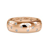 0.74 TCW Round Brilliant Cut Unique Flush Setting Moissanite Wedding Band