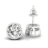 Amazing 5.0 MM Round Cut Lovely Bezel Set Moissanite Stud Earrings