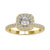 cushion cut moissanite ring - diamondrensu