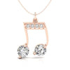 1.06 DEW Amazing Music Note Pendant Set, Moissanite Charm Pendant