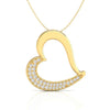 0.21 DEW Round Brilliant Cut Colorless Moissanite Heart Pendant
