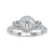 1.39 TCW Round Cut Moissanite Flower Style Moissanite Halo Engagement Ring