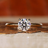Round Cut Lab-Grown Diamond Solitaire Ring 0.9 CT
