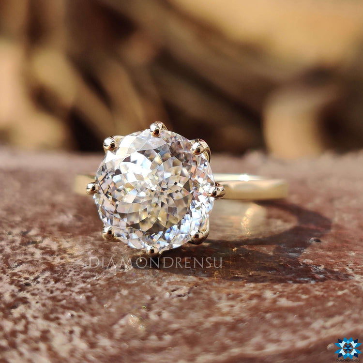 moissanite solitaire ring - diamondrensu