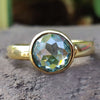 Comfort-Fit Round Rose Cut Bezel Set Solitaire Moissanite Engagement Ring