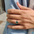 green color moissanite ring
