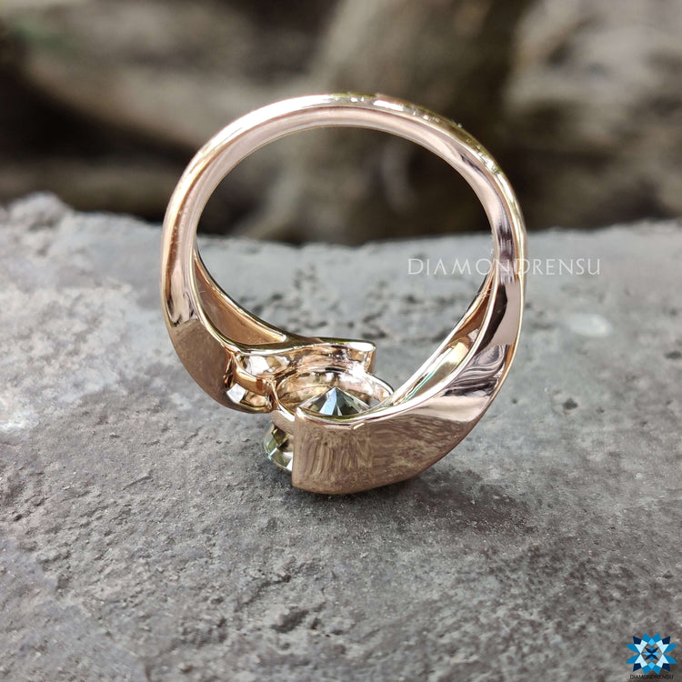 rose gold engagement ring - diamondrensu