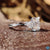 2.85 TCW Radiant and Trillion Amazing Moissanite Three Stones Engagement Ring