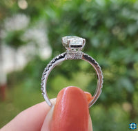 emrald moissanite ring