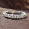 Hidden Trellis Pave Set 1.90 TW Round Cut Moissanite 3/4th Eternity Wedding Band