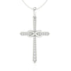 0.12 TCW Round Cut Antique Criss Cross Moissanite Wedding Pendant Necklace