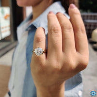 unique moissanite engagement ring