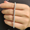 2.50 MM Round Cut Colorless Moissanite Tennis Bracelet